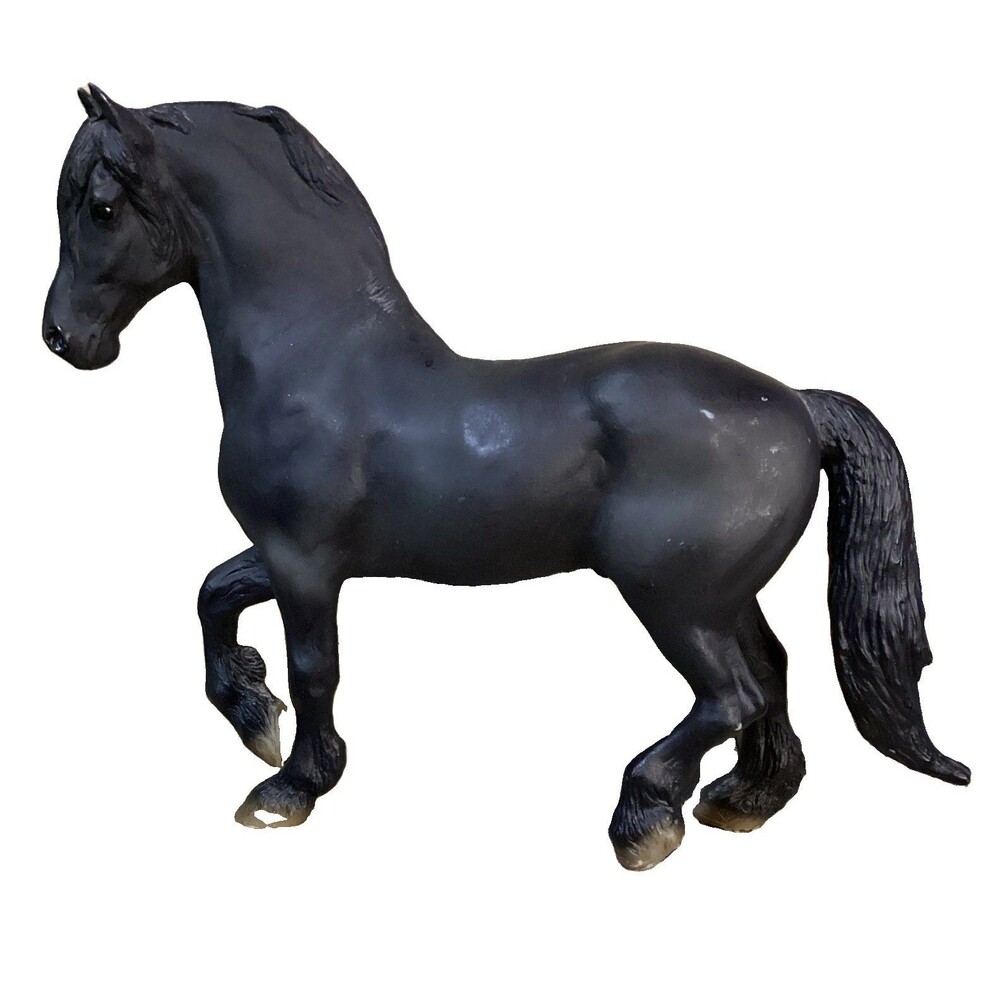 Vintage 1990s Breyer Horse Friesian (#485) Matte Black Beautiful